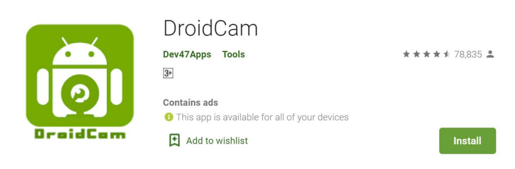 droidcam for pc